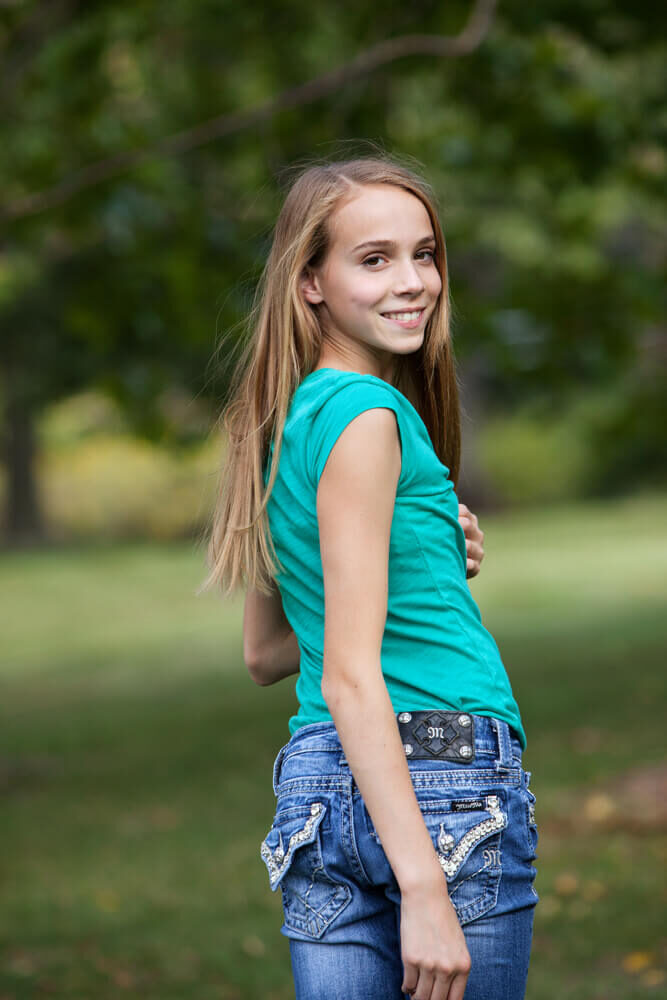 Senior portrait — before she was eighteen