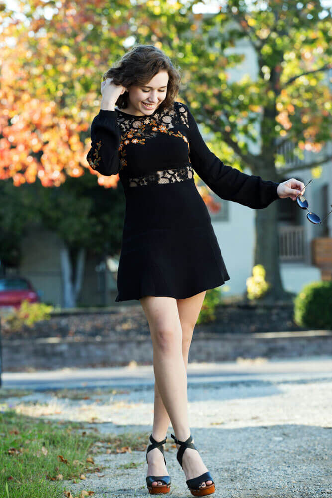 Dressy senior portrait outfit